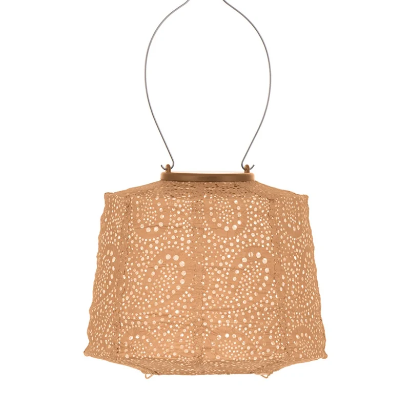 Lumiz solar lampion paisley lamp - 20 cm - abrikoos