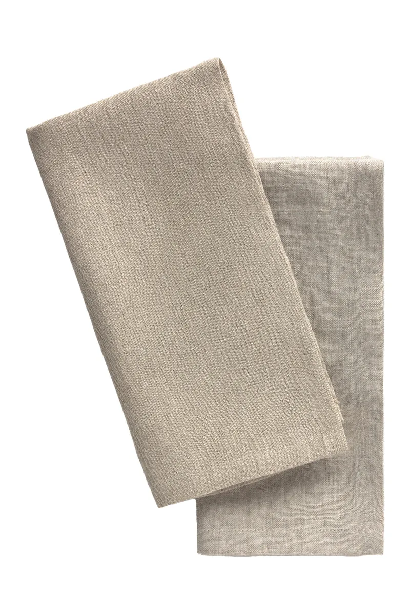 Calma House Servet (set van 2 stuks) Lino2 - Beige - 45x45