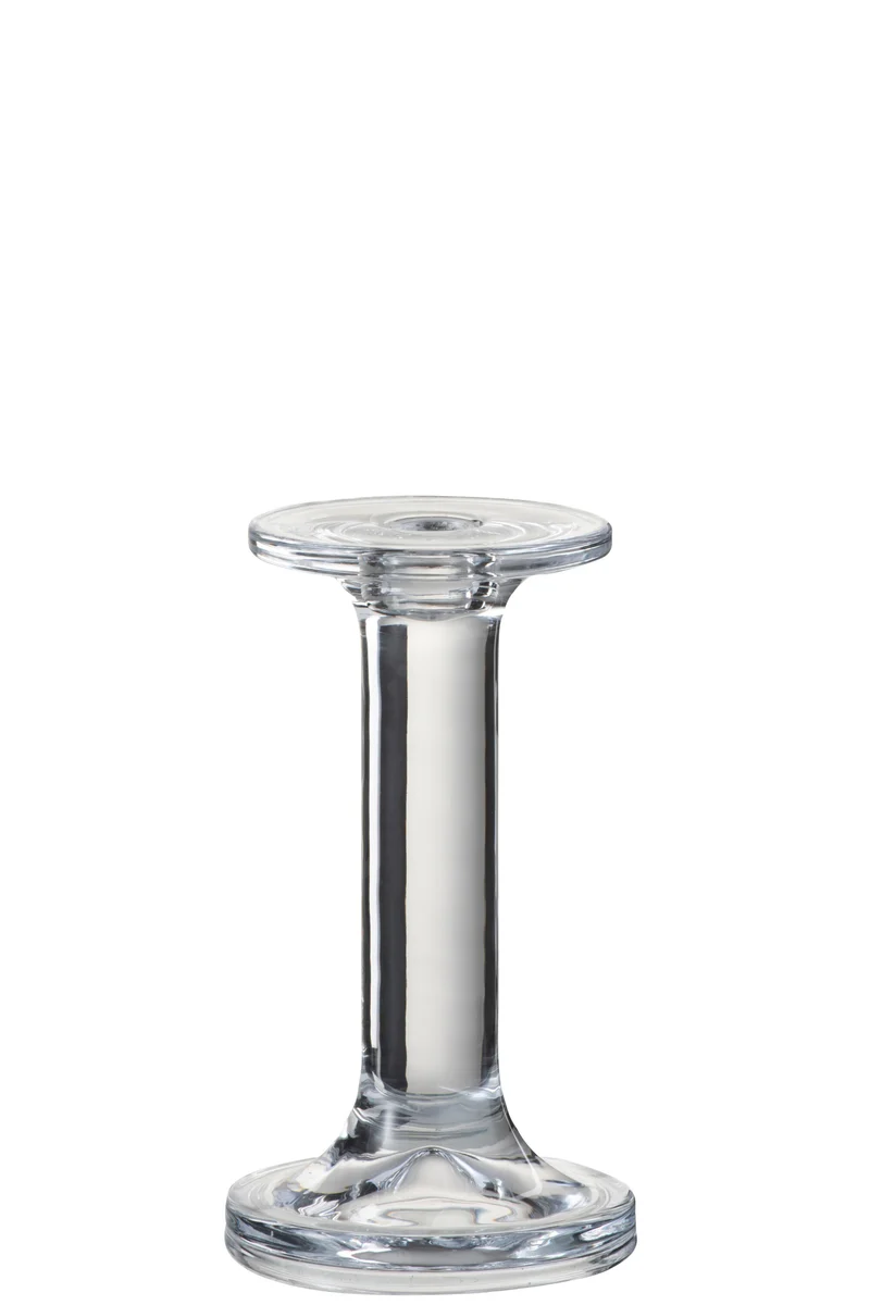 J-Line kandelaar Effen - glas - transparant - small