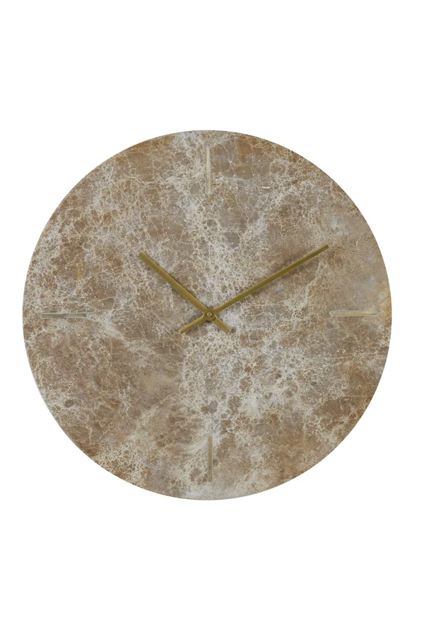 Light & Living klok MORENO - 43x2x43cm - bruin