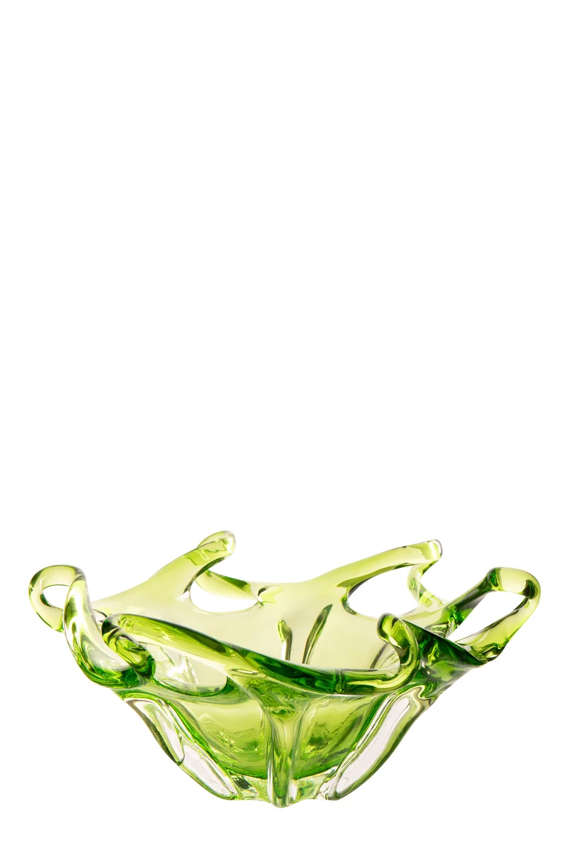 J-Line schaal Deco Serena - glas - groen
