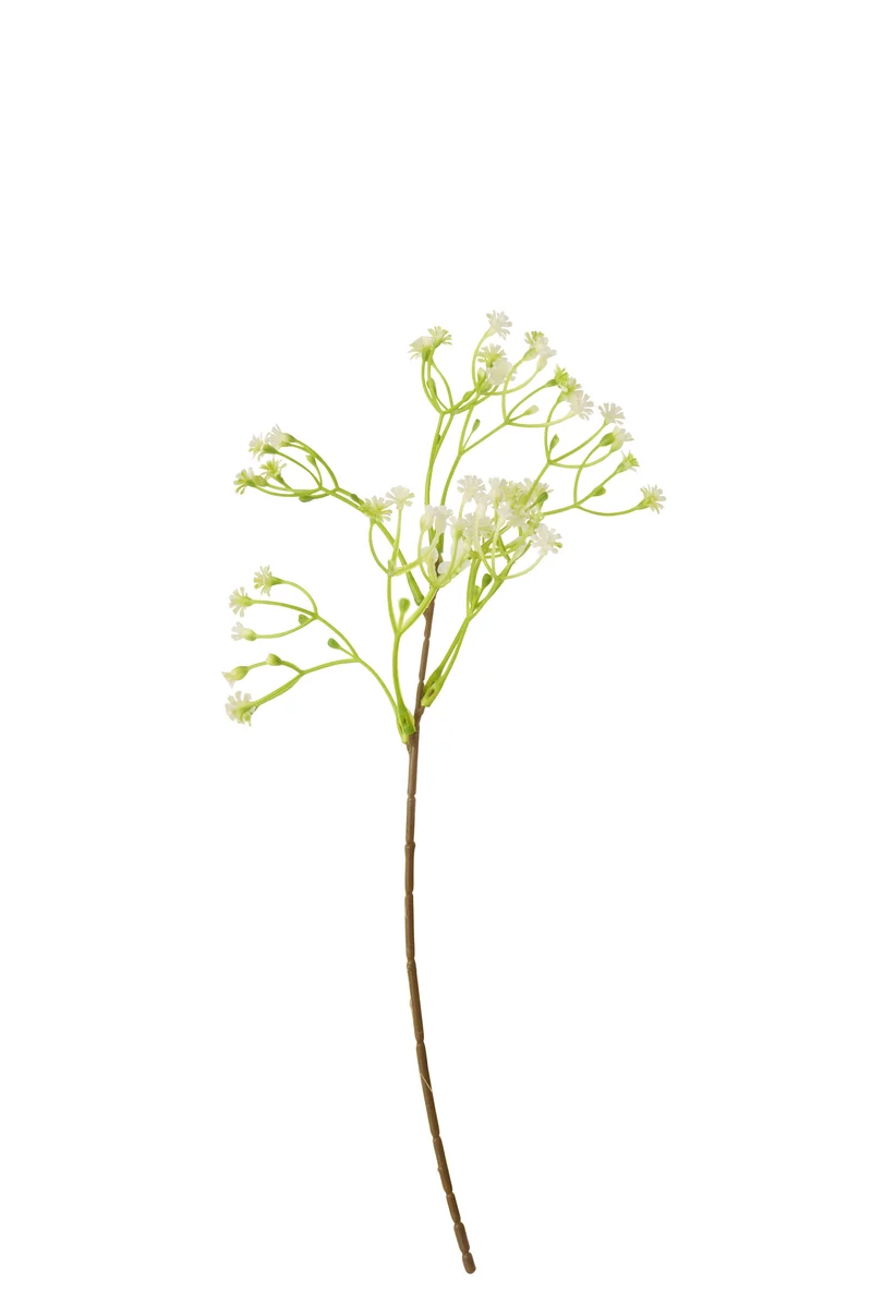 J-Line gypsophila - kunststof - wit - 6 stuks